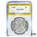 1892 Morgan Silver Dollar PGA MS65