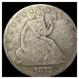 1875 Seated Liberty Half Dollar NICELY CIRCULATED