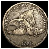 1858 Copper-Nickel Flying Eagle Cent LIGHTLY CIRCU