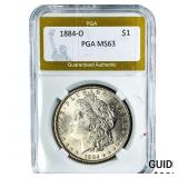 1884-O Morgan Silver Dollar PGA MS63