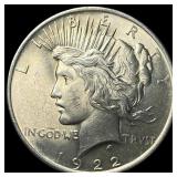 1922 Silver Peace Dollar CHOICE BU