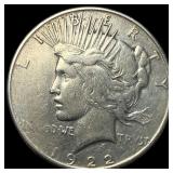 1922-S Silver Peace Dollar NEARLY UNCIRCULATED
