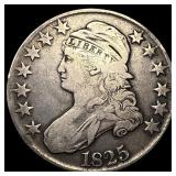 1825 Capped Bust Half Dollar ABOUT UNCIRCULATED