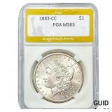 1883-CC Morgan Silver Dollar PGA MS65