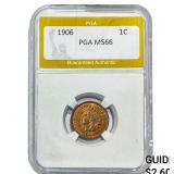 1906 Indian Head Cent PGA MS66