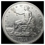 1876 Silver Trade Dollar CLOSELY UNCIRCULATED