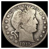 1915 Barber Half Dollar LIGHTLY CIRCULATED