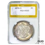 1878-CC Morgan Silver Dollar PGA MS63
