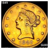 1849 $10 Gold Eagle CHOICE AU