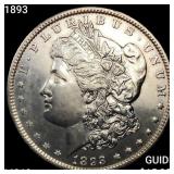 1893 Morgan Silver Dollar CHOICE BU+
