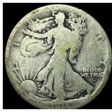 1916-D Silver Walking Liberty Half Dollar NICELY C