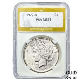 1927-D Silver Peace Dollar PGA MS63