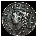 1833 Coronet Head Large Cent NEARLY  UNCIRCULATED