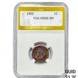 1905 Indian Head Cent PGA MS66 BN