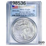 2012-S Silver Eagle PCGS MS70