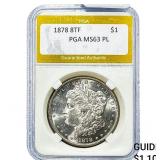 1878 Morgan Silver Dollar PGA MS63 PL