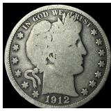 1912 Barber Half Dollar NICELY CIRCULATED