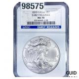 2010 Silver Eagle NGC MS70