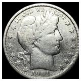 1901 Silver Barber Half Dollar LIGHTLY  CIRCULATE