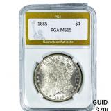1885 Morgan Silver Dollar PGA MS65
