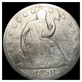 1858-O Silver Half Dollar LIGHTLY CIRCULATED