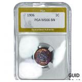 1906 Indian Head Cent PGA MS66 BN
