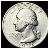 1936-D Silver Washington Quarter CLOSELY  UNCIRCU