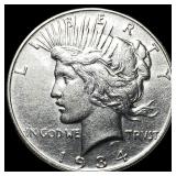 1934 Silver Peace Dollar CHOICE AU