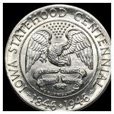 1946 Iowa Statehood Centennial Half Dollar GEM BU