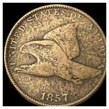 1857 Flying Eagle Cent NEARLY UNCIRCULATED