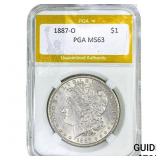 1887-O Morgan Silver Dollar PGA MS63