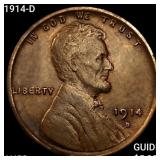 1914-D Wheat Cent CHOICE AU