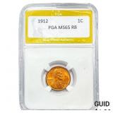 1912 Wheat Cent PGA MS65 RB