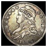1809 Capped Bust Half Dollar NEARLY UNCIRCULATED