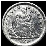 1840-O Seated Liberty Dime CHOICE AU