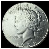1934-S Silver Peace Dollar LIGHTLY CIRCULATED