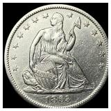 1863-S Silver Seated Liberty Half Dollar CLOSELY U