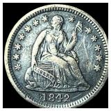 1842-O Silver Seated Liberty Half Dime NEARLY UNCI