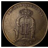 1875 Sweden Bronze 5 Ore CLOSELY UNCIRCULATED