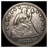 1876 Seated Liberty Quarter NEARLY UNCIRCULATED