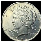 1922 Silver Peace Dollar GEM BU