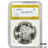 1882-S Morgan Silver Dollar PGA MS65 PL