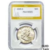 1949-S Franklin Half Dollar PGA MS65