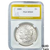1886 Morgan Silver Dollar PGA MS64