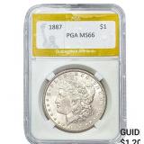 1887 Morgan Silver Dollar PGA MS66