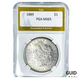 1889 Morgan Silver Dollar PGA MS65