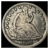 1839-O Silver Seated Liberty Half Dime  LIGHTLY C
