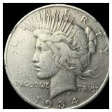1934-S Peace Silver Dollar LIGHTLY CIRCULATED