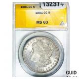 1881-CC Morgan Silver Dollar ANACS MS63