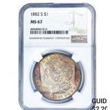 1882-S Morgan Silver Dollar NGC MS67